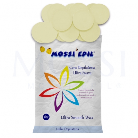 cera depilatoria manteiga karité discos, comprar cera depilatoria, cera de depilação, cera quente, mossi epil, 1kg
