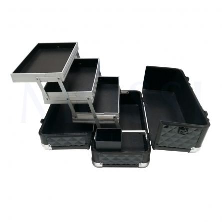 mala maquilhagem espaçosa, makeup case space