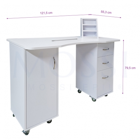 dimensões da mesa de manicure com aspiração